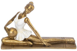 Статуэтка 22*8*14 см "Гимнастка с мячом", золото