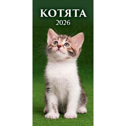 Календарь настен. перекид., с ригелем, 165*320мм, 2026г. "Котята" (0626003)