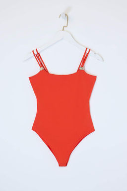 Siyah Vucuda Oturan Havuz Yaka Kolsuz Aksesuar Detayl? C?tc?tl? Esnek Orme Body TWOSS26BD00006 - Trendyolmilla фото 5