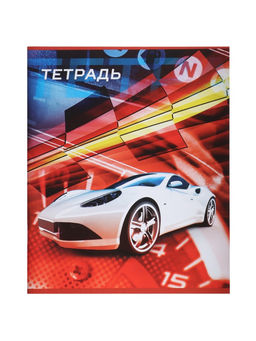 Комплект тетрадей, 48 листов в клетку, Calligrata «Авто», серые листы, 5 штук