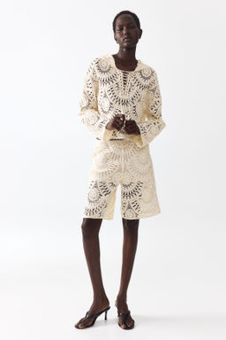 Sudadera efecto crochet con capucha y cord?n - H&m фото 7