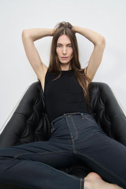 ZW COLLECTION SKINNY HIGH-WAIST JEANS - Zara фото 5