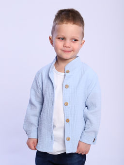 РБ016 Рубашка Муслин (голубой) - Милаша фото 8