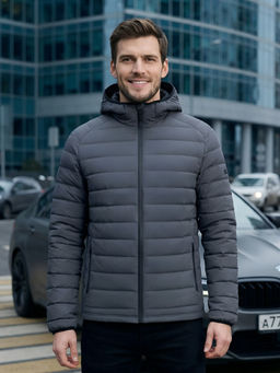 Куртка мужская стёганая с капюшоном с графеновой подкладкой - Valianly фото 36