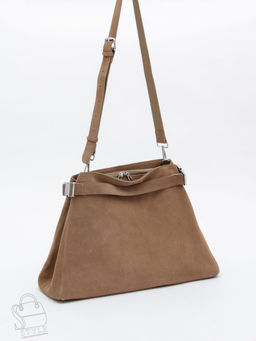 Сумка женская кожаная 6149Q sand Polina&Eiterou