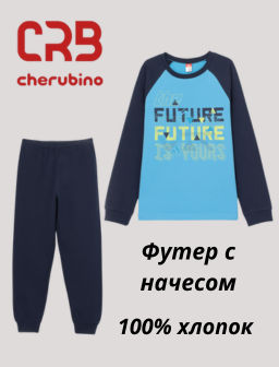 CRB wear/CSJB 50031-43 Комплект для мальчика (джемпер, брюки), голубой/Ex.Cherubino