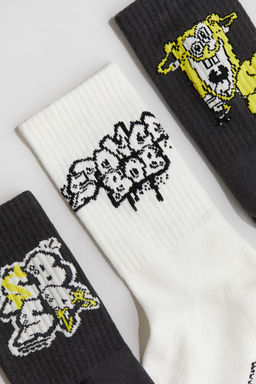 Pack de 5 calcetines con motivo intarsia - H&m фото 3