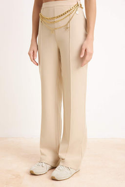Siyah Tasl? Kemer Detayl? Wide Leg/Genis Paca Pantolon TWOSS26PL00022 - Trendyolmilla фото 7