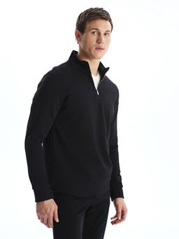 Dik Yaka Erkek Sweatshirt