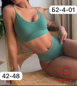 Женский комплект топ стриги в рубчик - Bruno фото 4