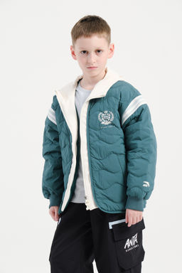 Пуховик короткий Темно-зеленый