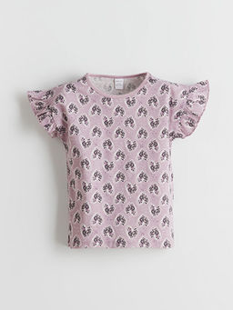 Bisiklet Yaka K?z ?ocuk ?ortlu Pijama Tak?m?