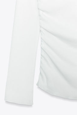 GATHERED BANDEAU T-SHIRT - Zara фото 7
