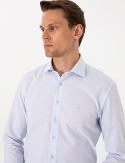 A__k Mavi Slim Fit Uzun Kollu G_mlek - Pierre cardin фото 2