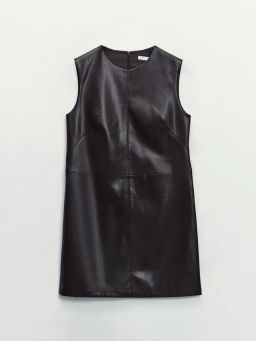 Платье миди из искусственной кожи / Zarina