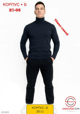 Комплект мужских костюмов включает штаны с начесом и водолазки с начесом