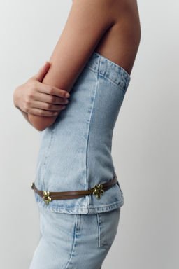 Z1975 DENIM BANDEAU TOP - Zara фото 4