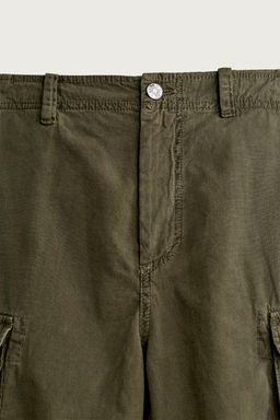 BERMUDA CARGO REGULAR FIT TRABILLAS / Khaki - Zara фото 9