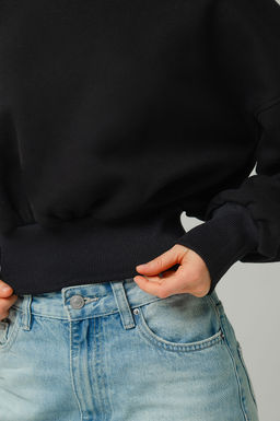 Арт. 15128 Свитшот женский укороченный 42-46 (3 шт) Цвет:черный - Калинка фото 35