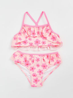 ?i?ekli K?z ?ocuk Bikini Tak?m