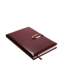 Ежедневник недатированный А5, с хлястиком, 112 листов в линейку, пвх, коричневый - Simaland фото 2