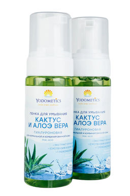 Пенка для умывания Кактус и алое вера с РНА-кислотой, 150 мл - Yodometics фото 5