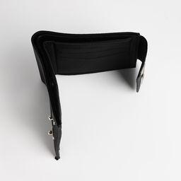 Портмоне мужское на магнитах, отдел для купюр, для карт, для монет, чёрное