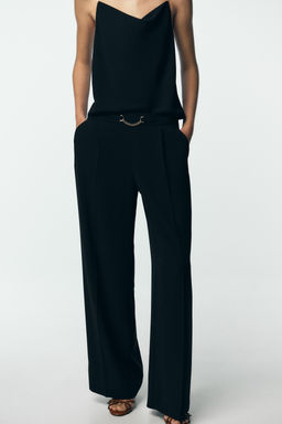 WIDE-LEG TROUSERS WITH CHAIN - Zara фото 11
