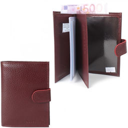 Обложка для авто+паспорт-Croco-ВП-1032 (с хляст, 5 внут карм, двойн стенка) натуральная кожа бордо флотер (120) 208523