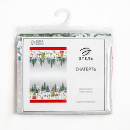 Скатерть Этель Праздник в лесу 147х110 см с ГМВО,100% хлопок,саржа 190гр/м2  фото 7