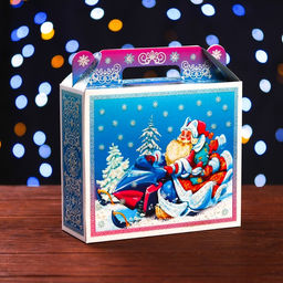 Цена за 10 шт. Подарочная коробка С Новым годом! 17,3 х 6,5 х 15 см - Simaland фото 2