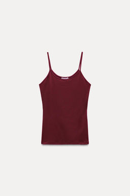 POLYAMIDE SLIM STRAP T-SHIRT - Zara фото 6