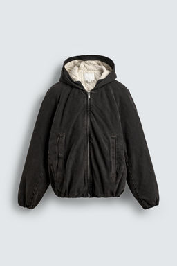 QUILTED DENIM JACKET WITH HOODIE - Zara фото 7