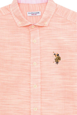 U. S. Polo Assn Оранжевая рубашка с длинным рукавом для мальчика - U.s. polo assn фото 5