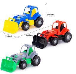Трактор-погрузчик "Крепыш" (44549) в сеточке 28х13х14см, Полесье