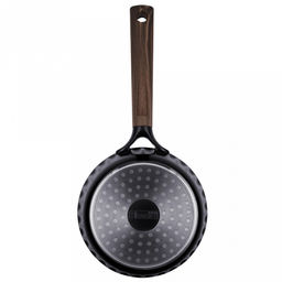 Ковш с антипригарным покрытием Fiamma 1,4л, д16см, h14см, s1,6мм, дно s4,5мм, литой алюминий, стеклянная крышка, пароотвод, бакелитовая ручка с покрытием soft-touch 18,5см, капсульное дно, Regent (Китай) Подходит для всех видов плит, включая ин - Домашняя мода фото 2