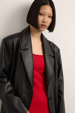 Тренч прямого силуэта из экокожи - Mollis фото 3