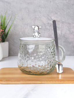 Кружка 350 мл с ложкой и крышкой Мишка / 5043 /уп 60/* - Галеонтрейд фото 2