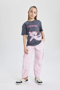 Хлопковые брюки карго с парашютом для девочек - Defacto фото 3