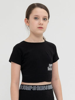 PELICAN, футболка-топ для девочек, Черный