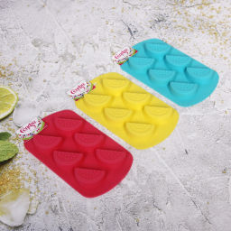 Цена за 6 шт. Форма для льда силиконовая "Арбузики" 19*11см
