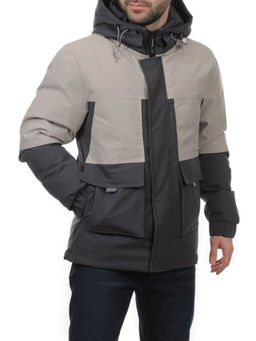 8875 DK. GRAY BEIGE Куртка мужская зимняя облегченная (130 гр. холлофайбер)
