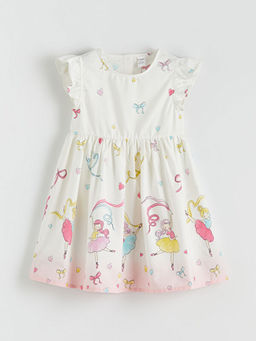 Fiyonk Desenli K?z ?ocuk Elbise