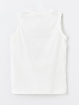 Bisiklet Yaka Bask?l? Erkek ?ocuk Atlet - Waikiki фото 2