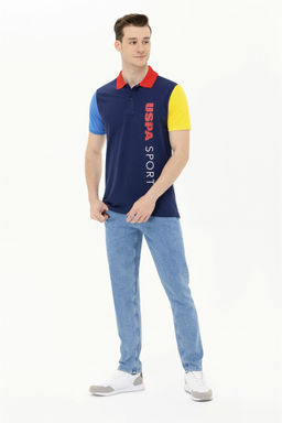 U. S. Polo Assn Мужская темно-синяя футболка с воротником-поло - U.s. polo assn фото 11