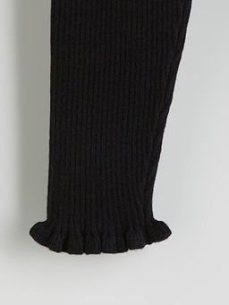 Beli Lastikli Yumu?ak Dokulu K?z ?ocuk Triko Tayt