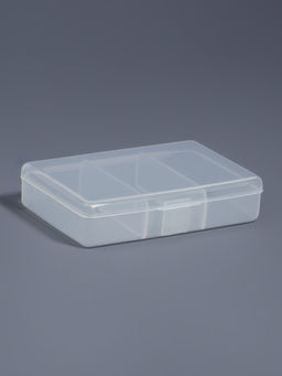 Органайзер для хранения мелочей, 3 ячейки, 11×7×2.5 см, прозрачный