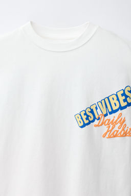 CAMISETA ESTAMPADO TEXTO / Blanco - Zara фото 4
