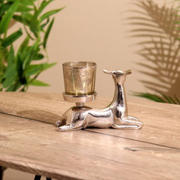 Подсвечник Оленёнок, 15?6?11 см, алюминий