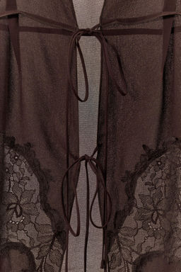 GEORGETTE LACE SHIRT WITH BOWS